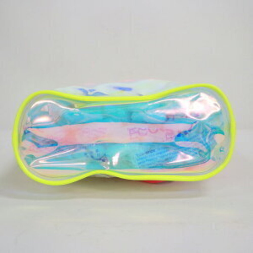 MCM Tote Bag Pouch Clear Leather Yellow Blue Pink - Picture 5 of 8